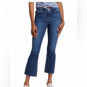 FRAME Le Crop Mini Boot ask Blue  Raw Hem Jeans Size 29. EUC